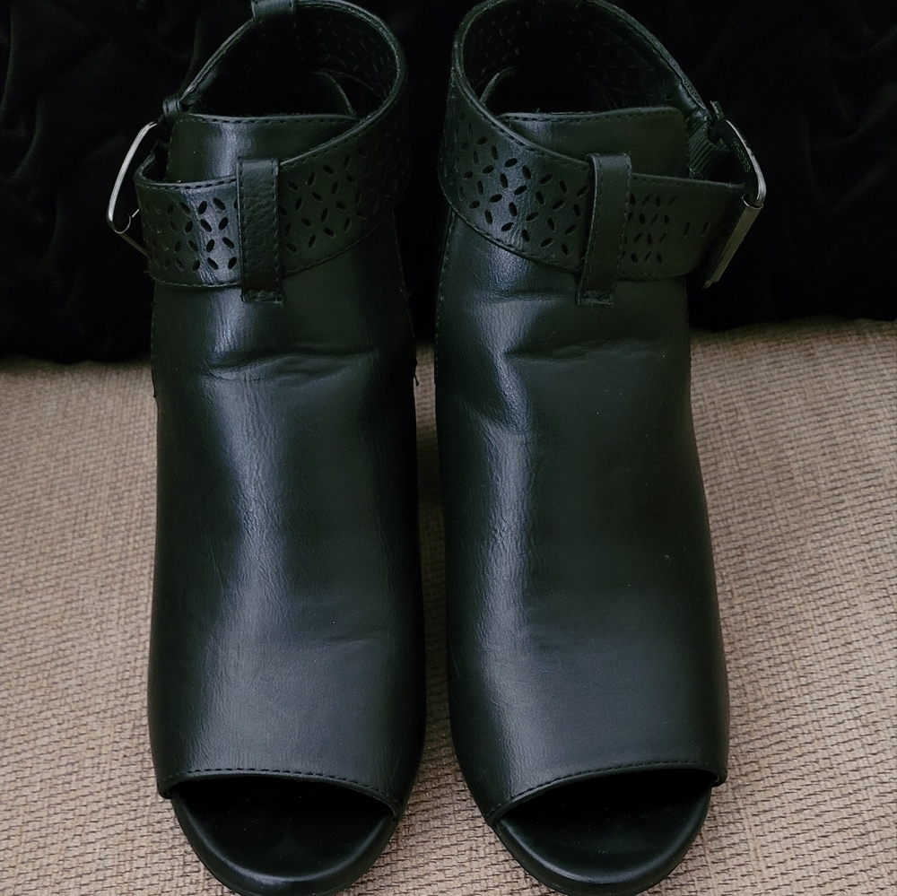 Sole Senseability Memory Foam Peep Toe Booties - image 3